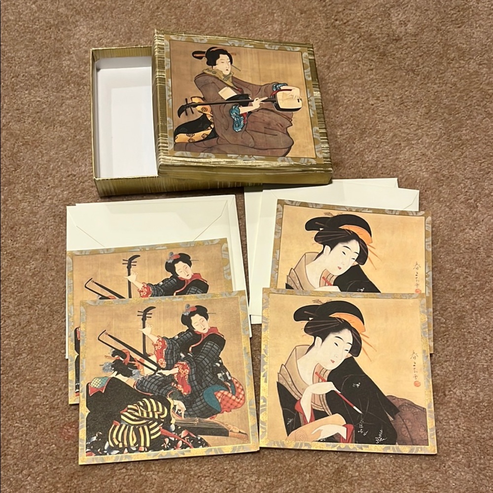 Japanese Art Greeting Card Set by MFA Boston Japanese Ukiyo-e Paintings